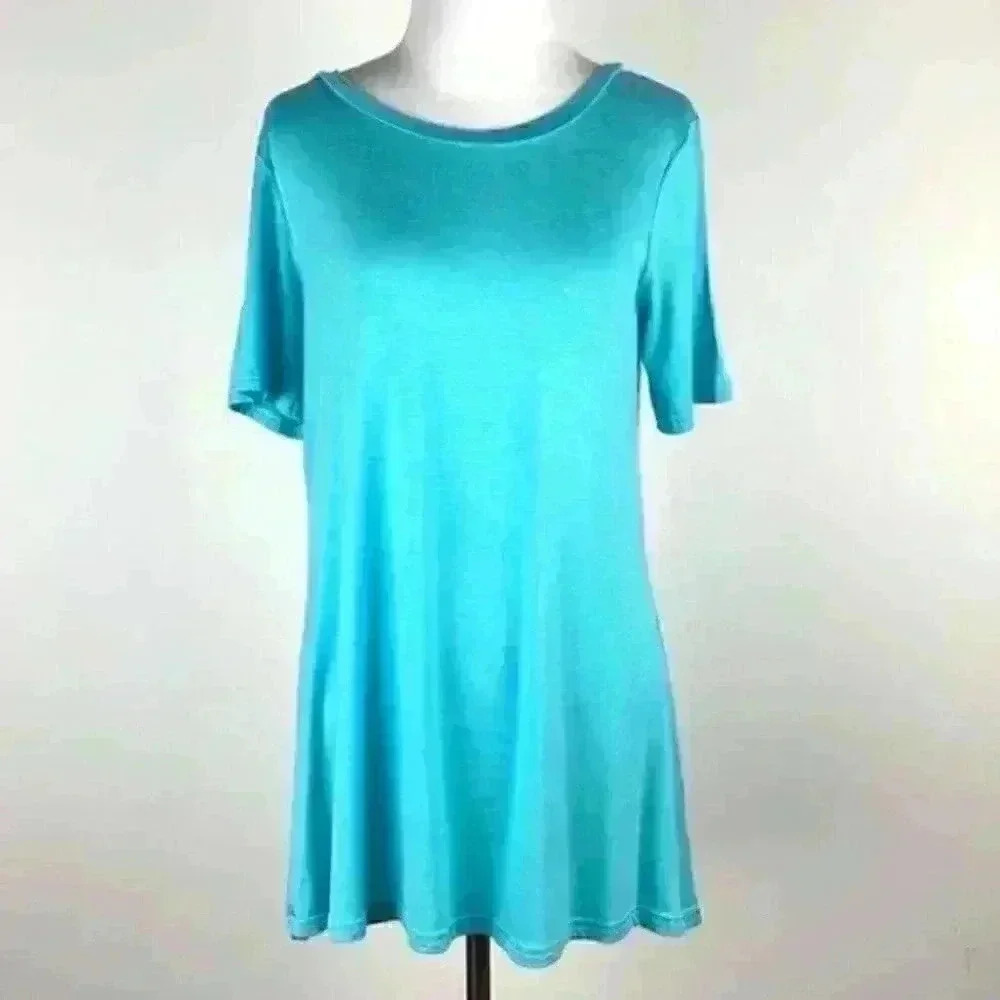 New Heathmoor womens top size S turquoise tunic